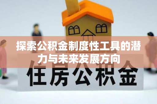 南和探索公积金制度性工具的潜力与未来发展方向