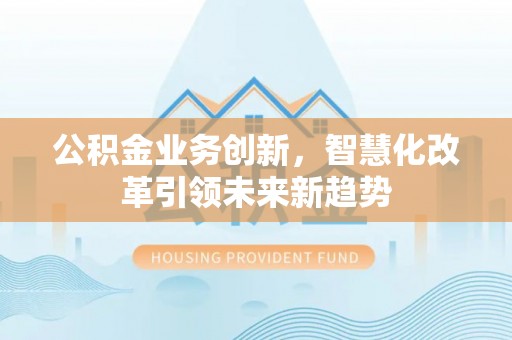 南和公积金业务创新，智慧化改革引领未来新趋势